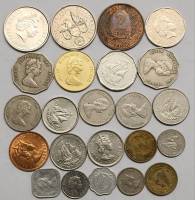 Набор монет Карибы разные 23 штуки