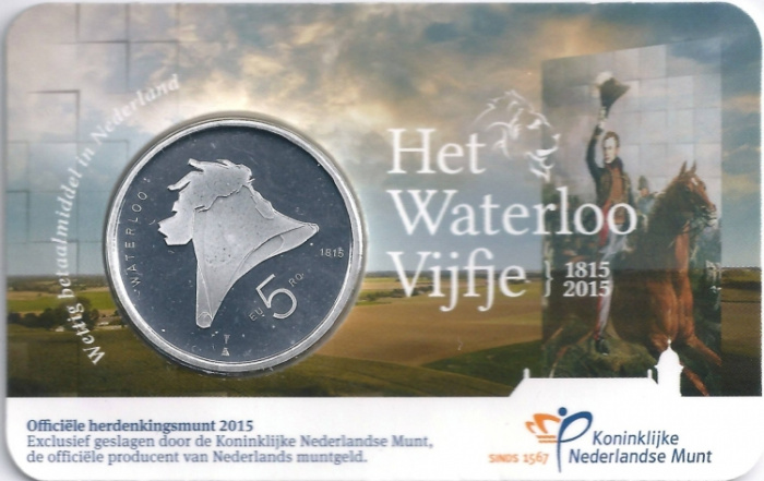 (2015) Монета Нидерланды (Голландия) 2015 год 5 евро &quot;Битва при Ватерлоо. 200 лет&quot;  Серебрение  Coin