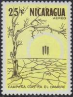 (№1963-1334) Марка Никарагуа 1963 год "Борьбе с голодом", Гашеная