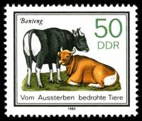 (1985-041) Марка Германия (ГДР) "Бантенг"    Охраняемые животные II Θ