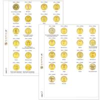 Комплект Разделителей без листов Оптима для 10 рублей ГВС 2010-2015 гг (2 разд) Пр-во Нумизмания