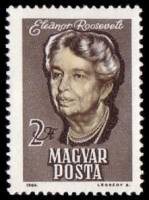 (1964-030) Марка Венгрия "Элеонора Рузвельт (Серая)"    Элеонора Рузвельт III Θ