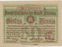 (№1918) Банкнота Германия 1918 год "50 Pfennig"