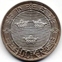 () Монета Швеция 1983 год 100  ""   Биметалл (Серебро - Ниобиум)  UNC