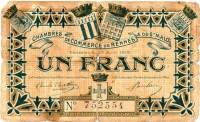 (№1915) Банкнота Франция 1915 год "1 Franc"
