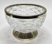 Фруктовница ваза, хрусталь, металл, СССР