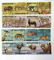 --  Сцепки марок Бурунди 4 шт.  Гашёные , III Θ