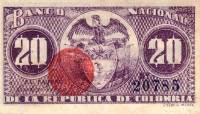 (№1900P-265) Банкнота Колумбия 1900 год "20 Centavos"