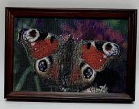 Гобелен "Бабочки", 30*21 см. (сост. на фото)