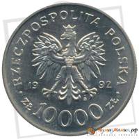 (1992) Монета Польша 1992 год 10000 злотых "Владислав III"  Медь-Никель  UNC