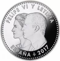 (№2017) Монета Испания 2017 год 30 Euro (Договор ХХV Анив о Европейском Союзе)