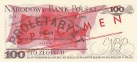 (1975) Банкнота Польша 1976 год 100 злотых "Людвиг Варинский"   UNC