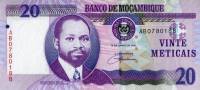 Банкнота Мозамбик 2006 год 20 метикалов Самора Машел   UNC