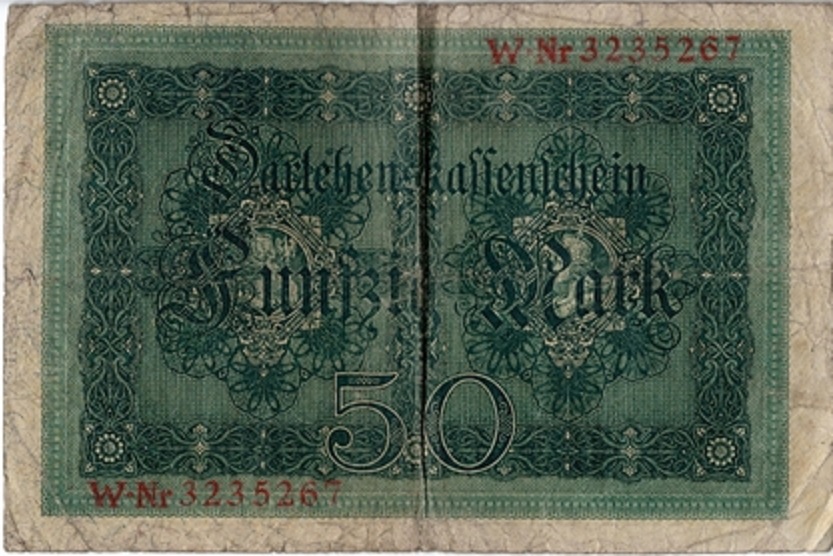 (1914) Ссудный чек Германия 1914 год 50 марок    F