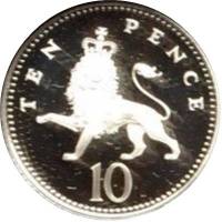 (№1992km938c) Монета Великобритания 1992 год 10 Pence (Лев - Серебро)
