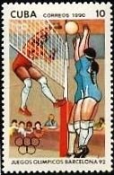 (1990-014) Марка Куба "Волейбол"    Летняя Олимпиада Барселона 1992 III O