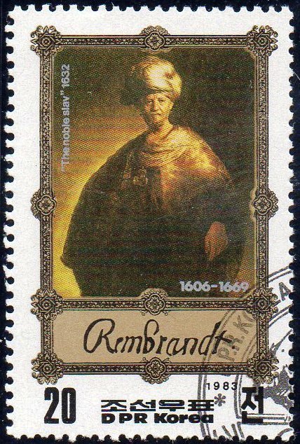 (1983-012) Марка Северная Корея "Благородный раб"   Картины Рембрандта III &Theta;