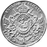 () Монета Куба 1872 год 1 песо ""  Биметалл (Серебро - Ниобиум)  UNC