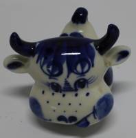 Фигурка "Корова", фарфор, Гжель (сост. на фото)