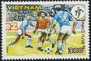 (1990-038) Марка Вьетнам "Футбол (3)"    ЧМ по футболу 1990, Италия III Θ