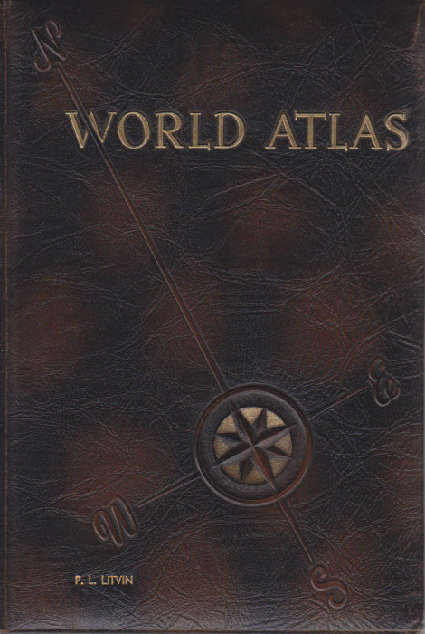 Книга &quot;World atlas&quot; 1943 P. Litvin Нью Йорк Твёрдая обл. 382 с. С цв илл
