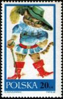 (1968-009) Марка Польша "Кот в сапогах"   Сказки II Θ