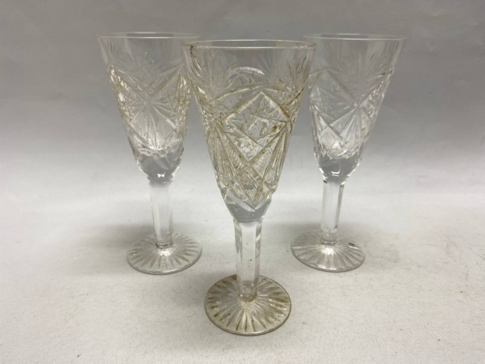 Фужер хрусталь СССР на ножке, 3 шт