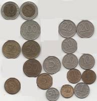 1991-1993 ММД и ЛМД, 19 монет от 10 коп до 100 руб Набор монет Россия    VF