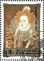 (1984-113) Марка Северная Корея "Елизавета I"   Портреты правителей Европы III O