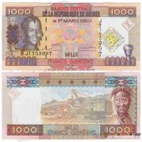 (,) Банкнота Гвинея 2010 год 1 000 франков "Портрет девушки"   UNC