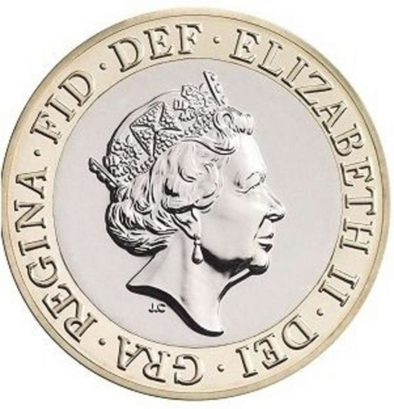 (2016) Монета Великобритания 2016 год 2 фунта &quot;Великий пожар в Лондоне. 300 лет&quot;  Биметалл  UNC