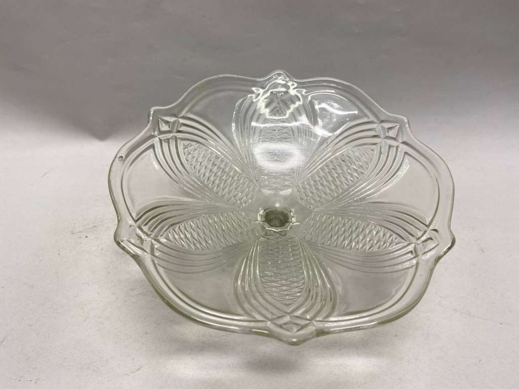 Фруктовница на ножке стекло СССР