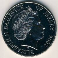 () Монета Остров Джерси 2004 год 5 фунтов ""   UNC