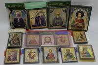 Набор икон, 14 шт., на оргалите, дерево, Софрино (сост. отл.)