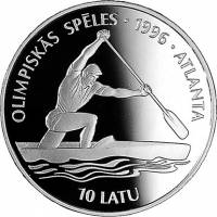 () Монета Латвия 1994 год 10  ""   Биметалл (Серебро - Ниобиум)  UNC