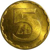 (№1975y81) Монета Польша 1975 год 5 Złotych