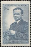 (1951-058) Марка Чехословакия "П. Илемницкий (Синяя)"    50 лет со дня рождения Петера Илемницкиого 