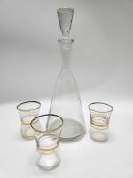 Графин и 3 стопки стекло 