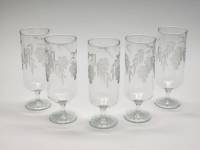 Рюмки 5 штук высокие хрусталь СССР алмазная грань высота 12,5 см
