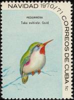 (1970-088) Марка Куба "Кубинский тоди"    Рождество III O