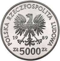 () Монета Польша 1989 год 5000  ""    AU