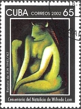 (№4483) Марка Куба 2002 год &quot;Портрет ДХ 194142&quot;, Гашеная