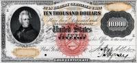 (№1875P-258 A) Банкнота США 1875 год "10,000 Dollars"