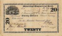 (№1838P-S124) Банкнота Маврикий 1838 год "20 Dollars"
