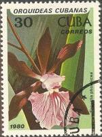 (1980-035) Марка Куба "Энциклия красная"    Орхидеи III Θ