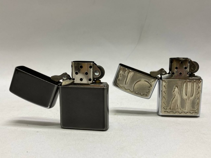 Зажигалка Zippo 2 шт + бензин + кремний + фитиль