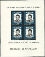 (№1965-61) Блок марок Никарагуа 1965 год "Джон Ф Кеннеди 19171963", Гашеный