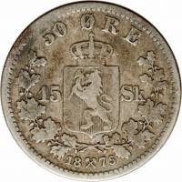 () Монета Норвегия 1874 год 500  ""   Биметалл (Серебро - Ниобиум)  UNC