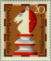 (1972-023) Марка Германия (ФРГ) "Конь"    Шахматы III O