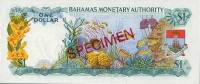 (№P-27s) Банкнота Багамские острова 1968 год 1 Dollar "Багамский доллар"